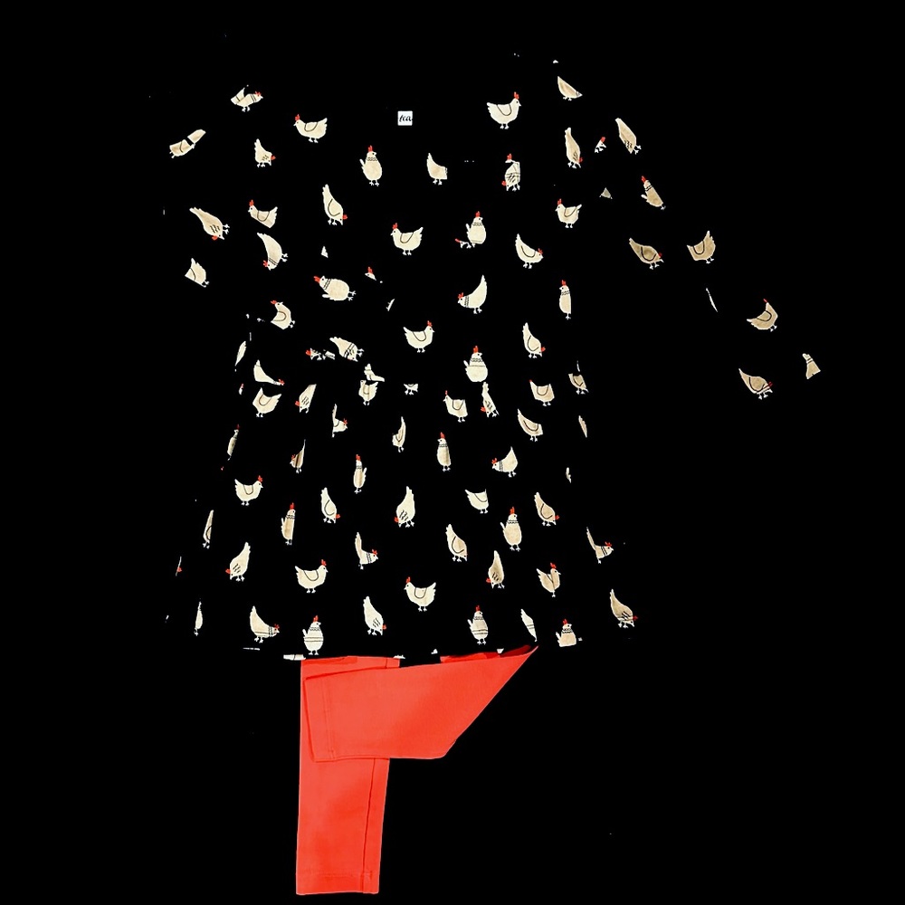 Tea Collection- Chicken print 2pc Set